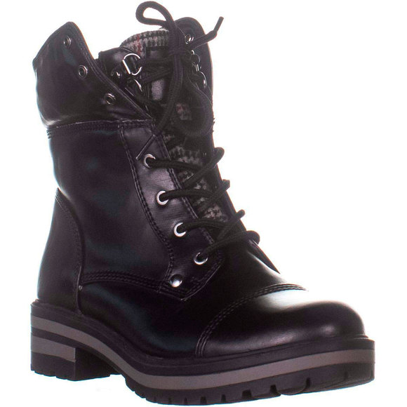 Tommy Hilfiger Womens Dyan Lace-Up Winter Boots Black 9.5M